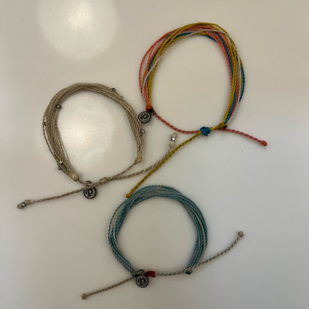 Pura Vida Multicolor String Bracelet set of 3